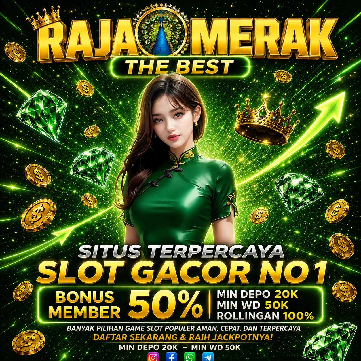 BONUS 100% UNTUK NEW MEMBER 🕊️♡🕊️ SITUS RAJAMERAK DENGAN PROMOSI TERBARU HINGGA 10X KEMENANGAN